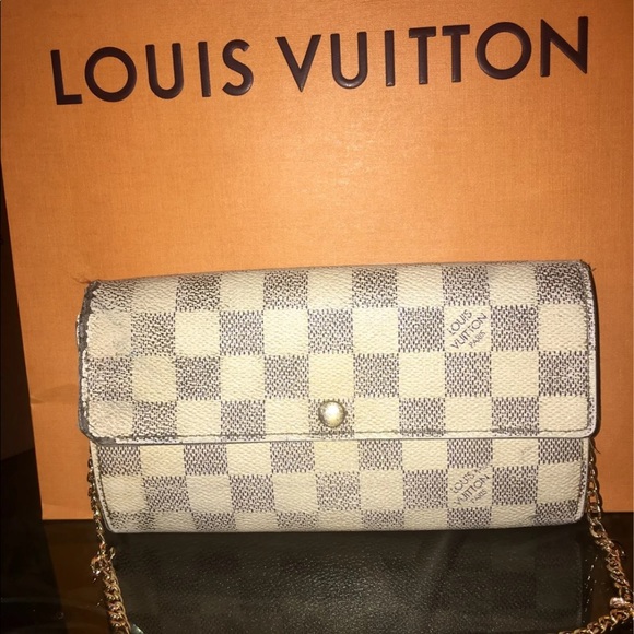 SOLDAuth Louis Vuitton Damier Azur Sarah Wallet - Picture 13 of 13